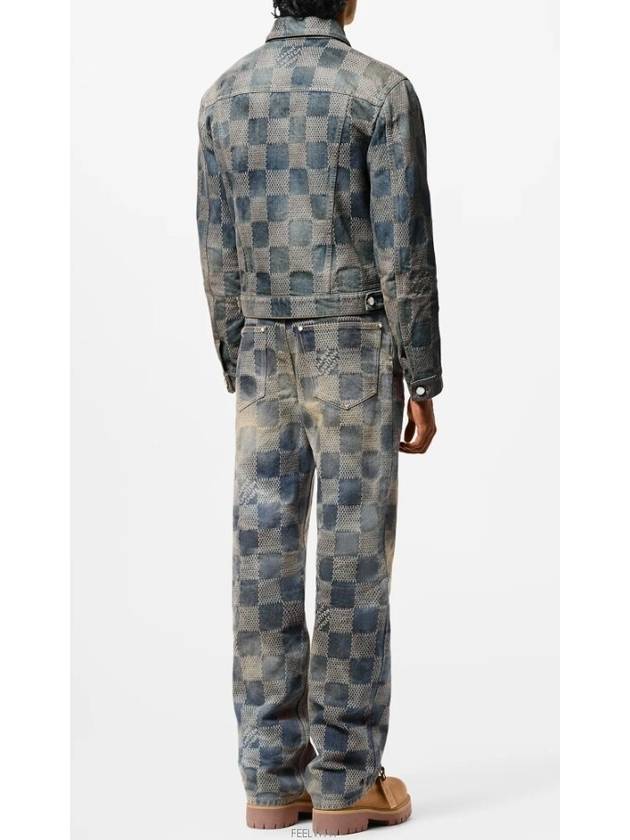 1AFWW5 Damier washed denim jacket - LOUIS VUITTON - BALAAN 5