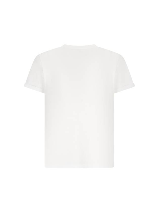 Men's Small Logo Short Sleeve T-Shirt White - SAINT LAURENT - BALAAN 3