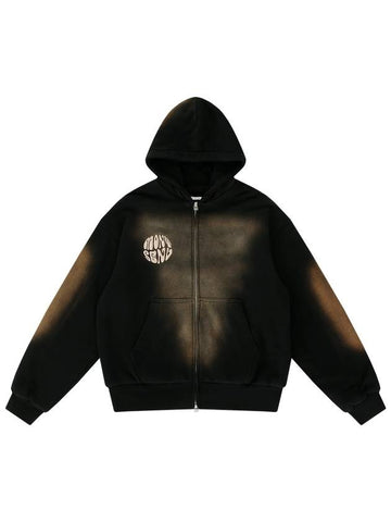 Planet Logo Hoodie Zip-up Black - MONTSENU - BALAAN 1