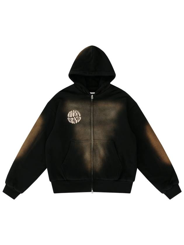 Planet Logo Zip-Up Hoodie Black - MONTSENU - BALAAN 1