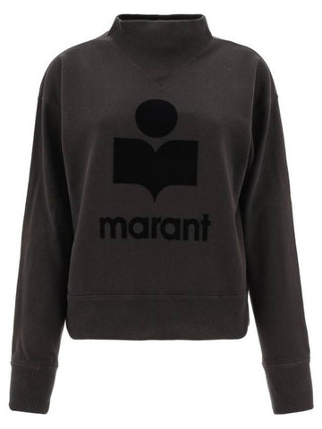 Moby Logo Print Sweatshirt Black - ISABEL MARANT ETOILE - BALAAN 1