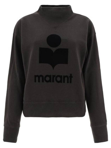 Moby Logo Print Sweatshirt Black - ISABEL MARANT ETOILE - BALAAN 1