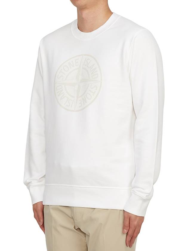 Men's Industrial One Print Sweatshirt White - STONE ISLAND - BALAAN 3