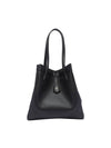 Origami Large Leather Tote Bag Black - FENDI - BALAAN 1