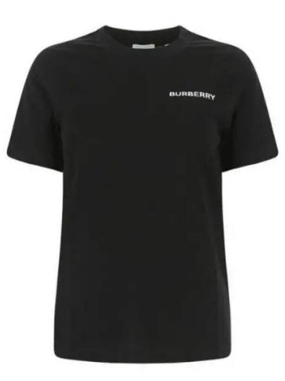 Logo Printed Cotton Short Sleeve T-Shirt Black - BURBERRY - BALAAN 2