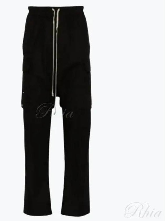 Drawstring cotton cargo pants RU01D3379P 09 - RICK OWENS - BALAAN 1