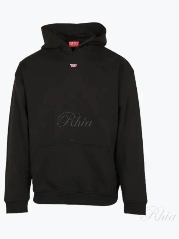 D Logo Patch Hoodie Black - DIESEL - BALAAN 2