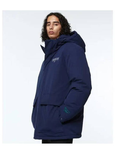 Classic Vector Hooded Down Jacket Navy - REEBOK - BALAAN 1