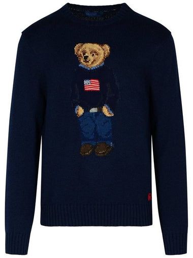 Bear Logo Cotton Blend Sweatshirt Navy - POLO RALPH LAUREN - BALAAN 1