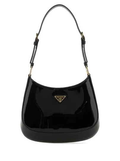 Cleo Patent Leather Shoulder Bag Black - PRADA - BALAAN 2