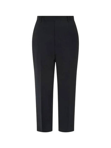 WOMEN Cropped Stretch Wool Pants Black - RICK OWENS - BALAAN 1