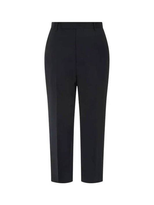 WOMEN Cropped Stretch Wool Pants Black - RICK OWENS - BALAAN 1