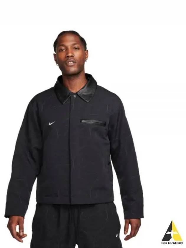 Woven Basketball Zip Up Jacket Black - NIKE - BALAAN 2