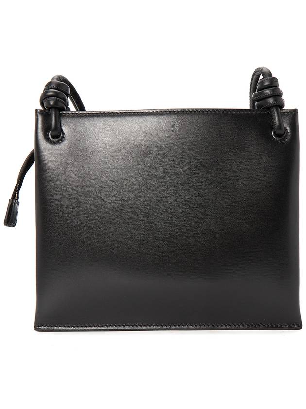 Giro Knotted Leather Small Shoulder Bag Black - JIL SANDER - BALAAN 5