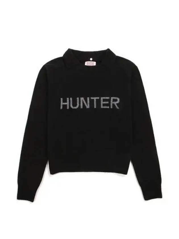 Detachable Collar Wool Sweater Black HBW0001AKZBLK - HUNTER - BALAAN 1