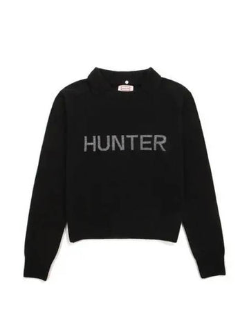 Detachable Collar Wool Sweater Black HBW0001AKZBLK - HUNTER - BALAAN 1