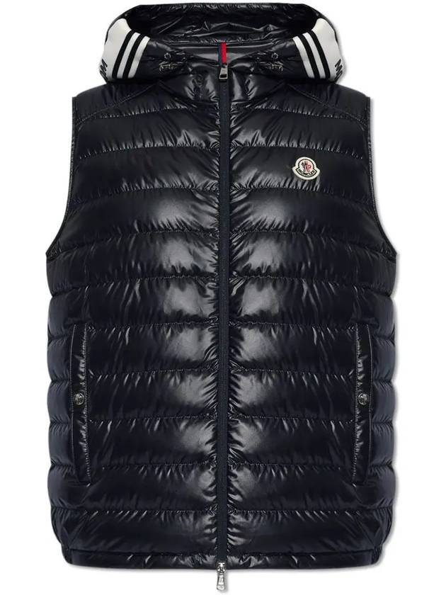 Clai Logo Patch Vest Navy - MONCLER - BALAAN 2