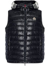 Clai Logo Patch Vest Navy - MONCLER - BALAAN 3