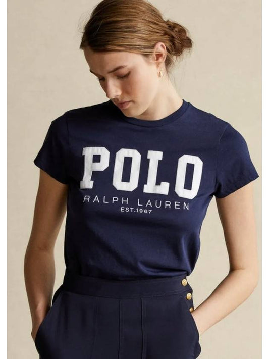 Women's Polo Logo Short Sleeve TShirt Navy - POLO RALPH LAUREN - BALAAN 1