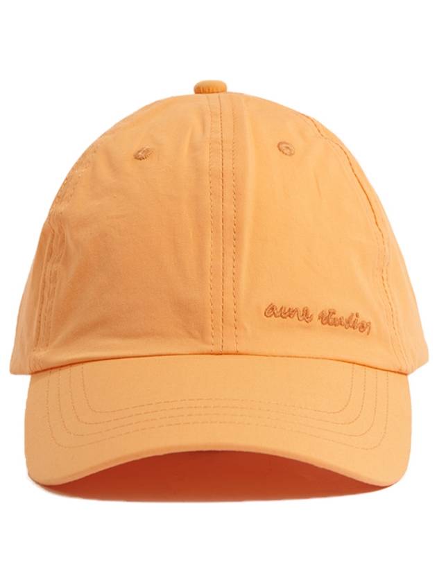 Acne C40145 CKP Lettering Logo Embroidered Cotton Baseball Cap Melon Orange Hat TR - ACNE STUDIOS - BALAAN 1