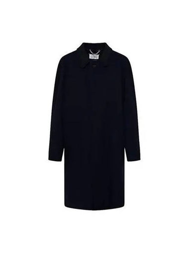 Coat Women Backstitch Single Wool Navy Black - MAISON MARGIELA - BALAAN 1