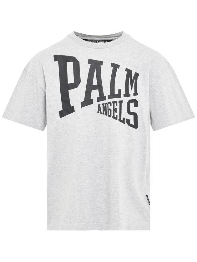 E Men's T-shirt Short Sleeve Top PMAA072F23JER0020910 College logo printed cotton t shirt - PALM ANGELS - BALAAN 2