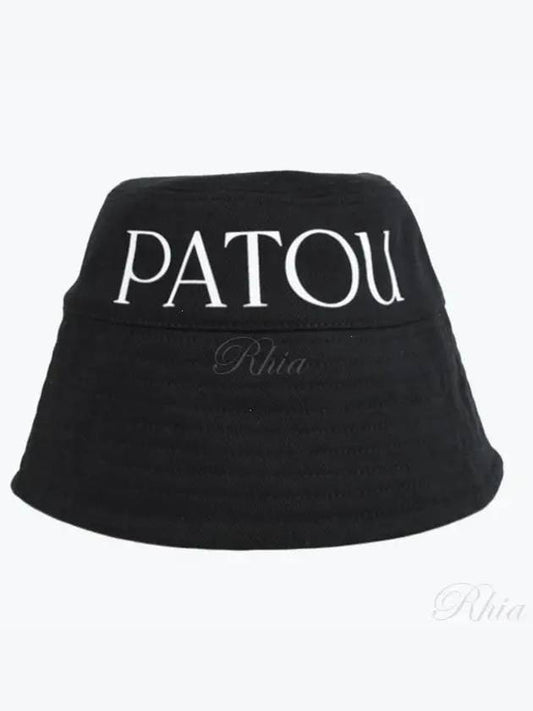 Logo Print Cotton Bucket Hat Black - PATOU - BALAAN 2