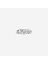 Coco Crush Ring Quilted Motif Mini 18K White Gold Diamond - CHANEL - BALAAN 3