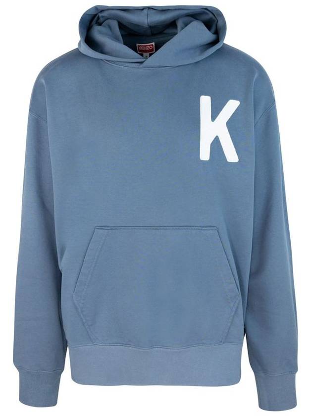 Lucky Tiger Genderless Embroidery Oversized Hoodie Blue - KENZO - BALAAN 2