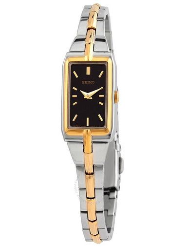 Seiko Quartz Black Dial Two-tone Ladies Watch SWR046 - SEIKO - BALAAN 1