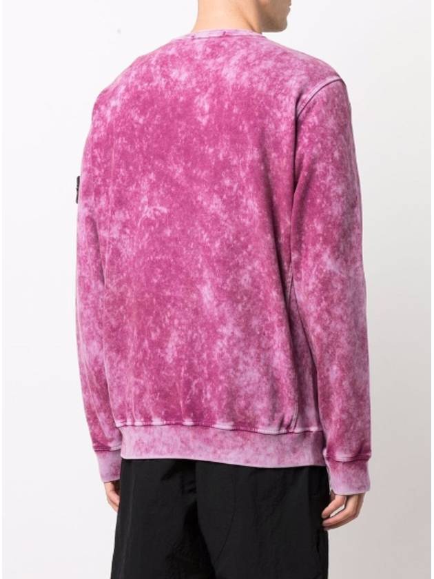 Men's Acid Wash Sweatshirt Purple - STONE ISLAND - BALAAN 4