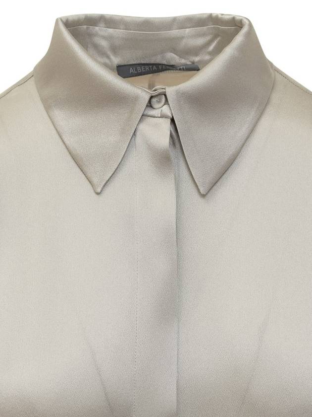 Alberta Ferretti Satin Shirt - ALBERTA FERRETTI - BALAAN 4