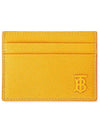 TB Grainy Leather Card Wallet Marigold - BURBERRY - BALAAN 1