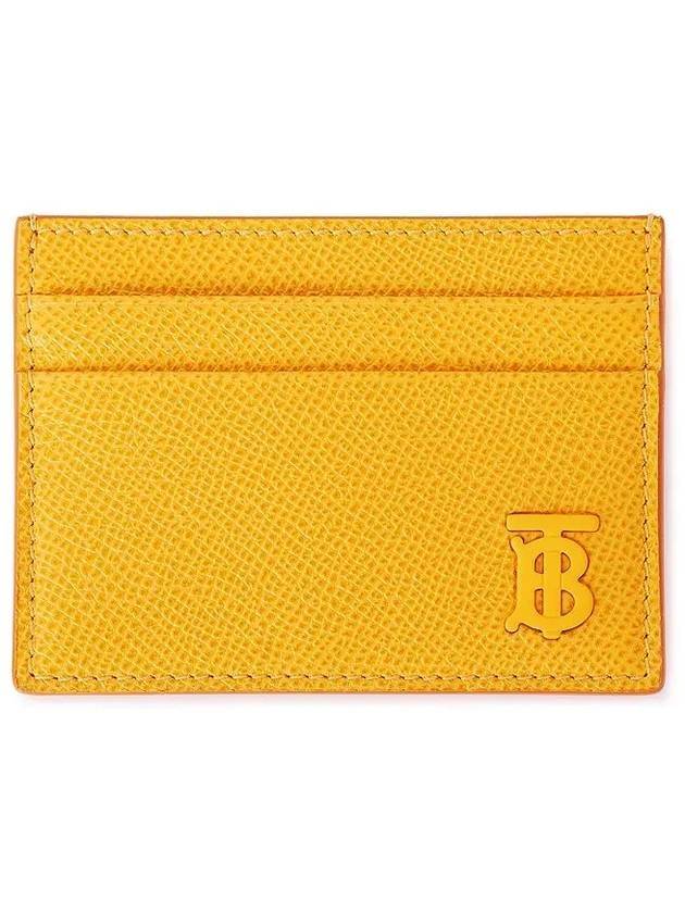 TB Grainy Leather Card Wallet Marigold - BURBERRY - BALAAN 1