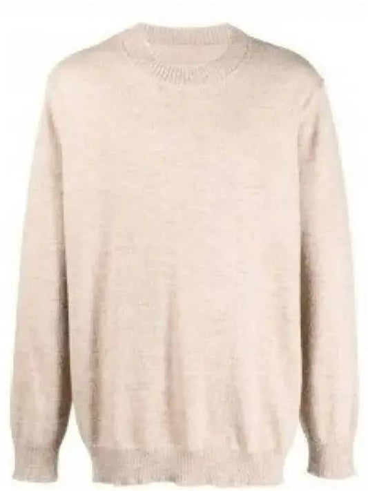 Signature Stitch Crew Neck Wool Alpaca Knit Top Beige - MAISON MARGIELA - BALAAN 2