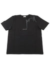 Rive Goche Rock Logo Short Sleeve T-Shirt Black - SAINT LAURENT - BALAAN.