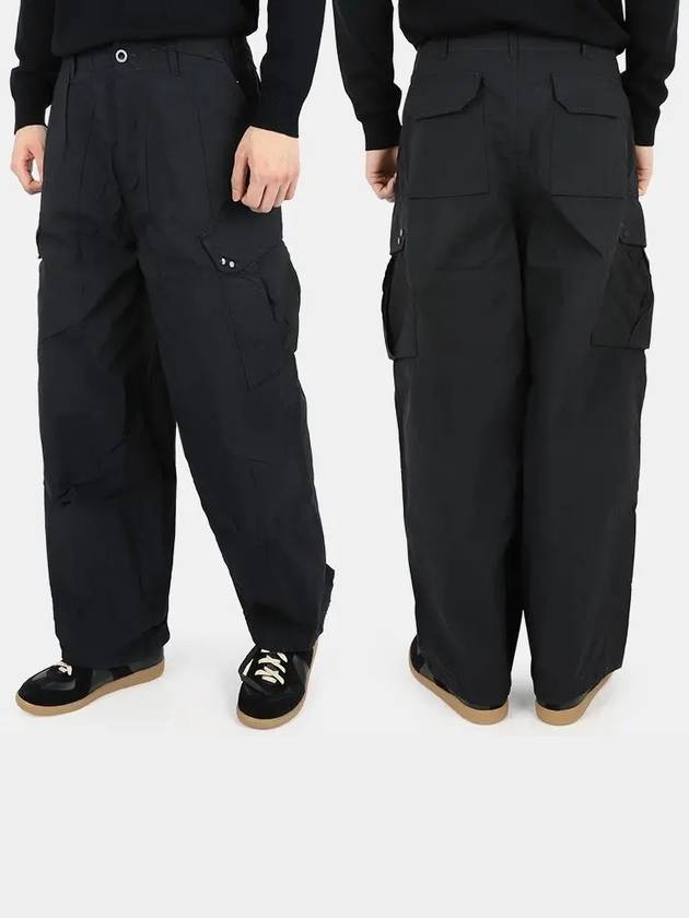 Men's Pantalone Cargo Pocket Wide Pants Black - TEN C - BALAAN 3