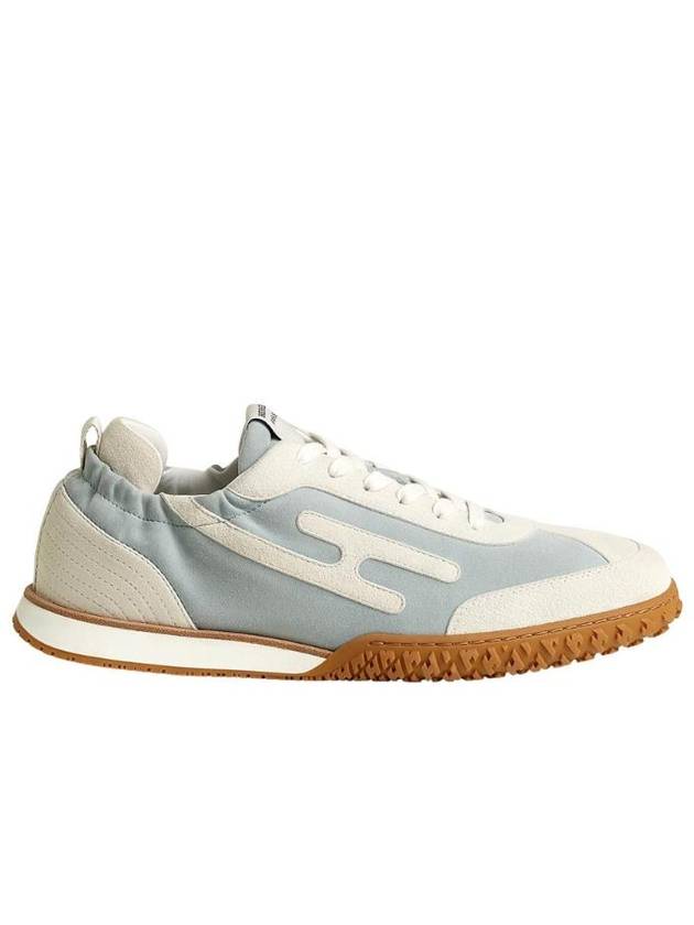 Jet Technical Suede Goatskin Low Top Sneakers Blue - HERMES - BALAAN 1