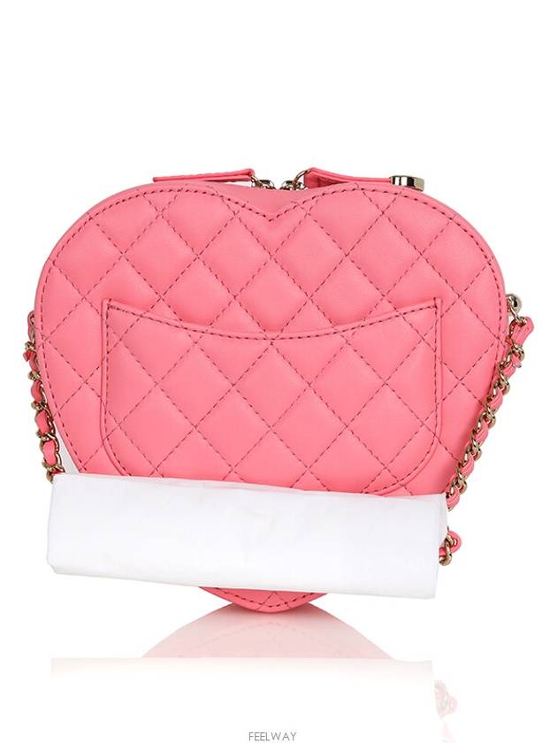 Limited pink heart gold CC logo cross bag chain AS3191 - CHANEL - BALAAN 4