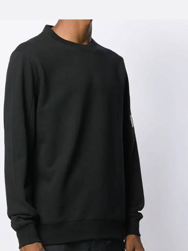 Diagonal Raised Fleece Lens Crew Cotton Sweatshirt Black - CP COMPANY - BALAAN 5