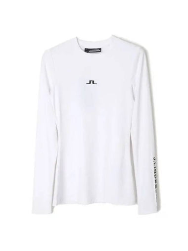 Women's Tekla Crew Neck Long Sleeve T-Shirt White - J.LINDEBERG - BALAAN 1