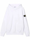 Kids Cotton Fleece Wappen Patch Hoodie White - STONE ISLAND - BALAAN 2