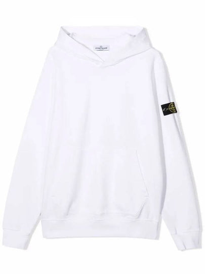 Kids Cotton Fleece Wappen Patch Hoodie White - STONE ISLAND - BALAAN 2