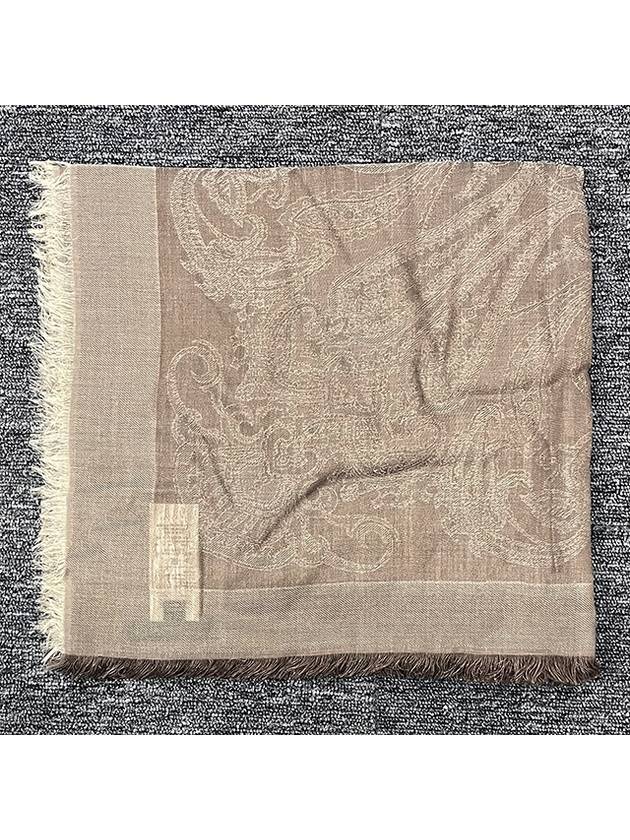 Weekend ADITO Jacquard Muffler Scarf Cashmere Beige 2425546064600 001 - MAX MARA - BALAAN 2