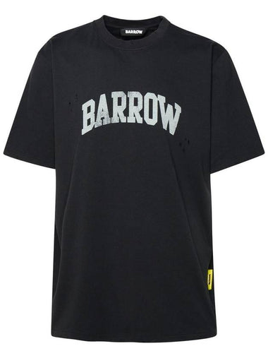 Barrow Black Cotton T-Shirt - CLAIRE BARROW - BALAAN 1