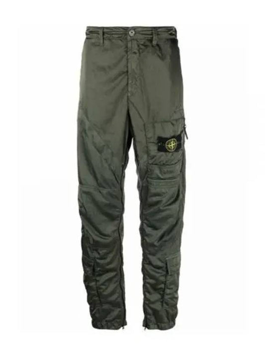 Waffen Nylon Satin Raso Track Pants Khaki - STONE ISLAND - BALAAN 2