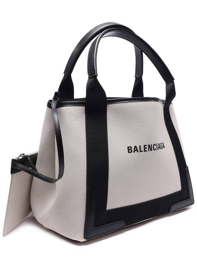 Cabas Logo Canvas Small Tote Bag Black - BALENCIAGA - BALAAN 4