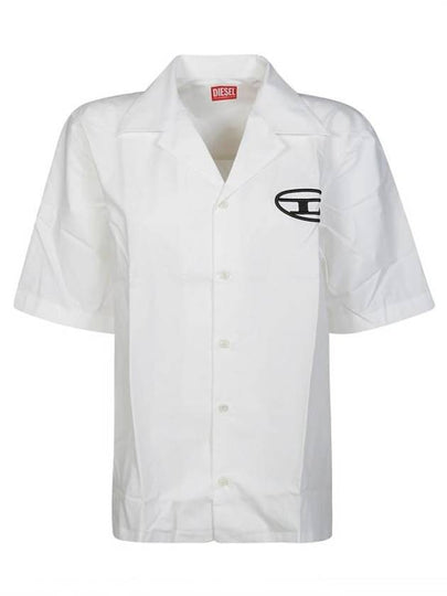 Mac C Embroidered Logo Short Sleeve Shirt White - DIESEL - BALAAN 2