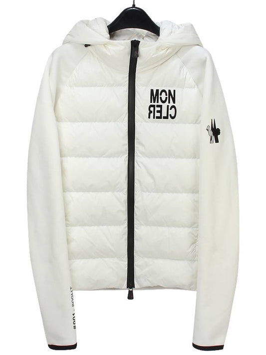 Grenoble Men's Hooded Zip-Up Padding White - MONCLER - BALAAN.