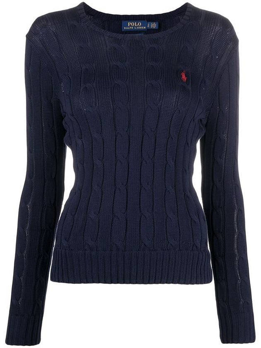 pony embroidery knit navy - POLO RALPH LAUREN - BALAAN.